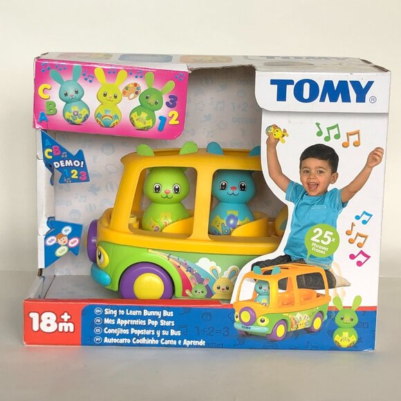 New in Box Tomy  Sing to Learn Bunny Bus-Number, Color and Name for 18 Months + - Picture 8 of 14
